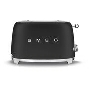 Smeg TSF01BLMUK Retro Toaster, 2 Slice, Black