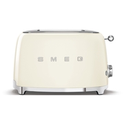 Smeg TSF01CRUK Retro Toaster, 2 Slice, Cream