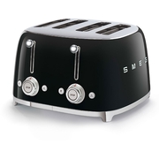 Smeg TSF03BLUK Retro Toaster, 4 Slice, Black