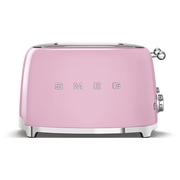 Smeg TSF03PKUK Retro Toaster, 4 Slice, Pink