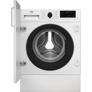 Beko WTIK84122F Integrated Washing Machine, 8kg, 1400 Spin, White, A Rated