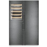 Liebherr XRCbs5295 American Fridge Freezer, Black, D Rated,  Plumbed