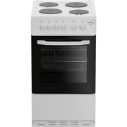 Zenith ZE503W Solid Plate Electric Cooker with Single Oven, White, A Rated