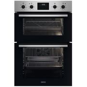 Zanussi ZKCXL3X1 Built-In Electric Double Oven, Stainless Steel with Anti-Fingerprint, A Rated