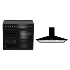 Beko KDVC100K 100cm Ceramic Range Cooker, Black, A Rated
