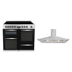 Beko KDVF100K 100cm Dual Fuel Range Cooker, Black, A Rated