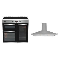 Beko KDVI90X 90cm Induction Range Cooker, Stainless Steel, A Rated