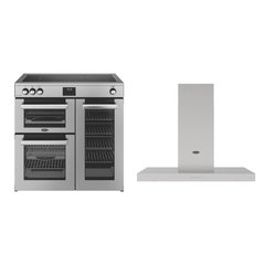 Belling RCA COOKCENTRE 90Ei 90cm Induction Range Cooker, Stainless Steel, A Rated