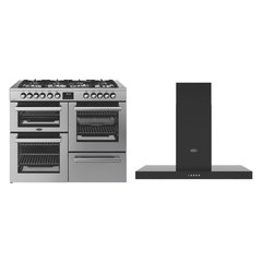 Belling RCA COOKCENTRE 110DF 110cm Dual Fuel Range Cooker, Stainless Steel, A Rated