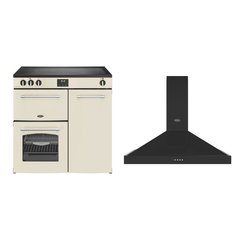 Belling RCA FARMHOUSE 90Ei C 90cm Induction Range Cooker, Cream, A Rated