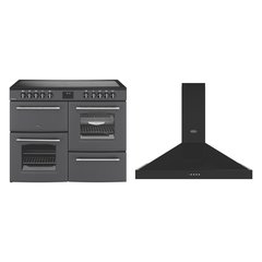 Belling RCA FARMHOUSE 110E A 110cm Ceramic Range Cooker, Grey, A Rated