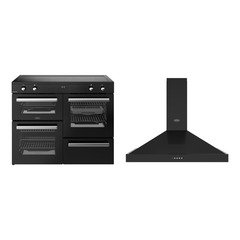 Belling RCA COOKCENTRE 110Ei 110cm Induction Range Cooker, Black, A Rated