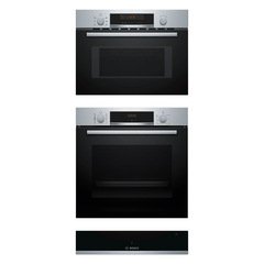 Bosch HQA534BS3B Series 4 Built-In Electric Single Oven, Stainless Steel, A+ Rated