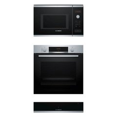Bosch HQA534BS3B Series 4 Built-In Electric Single Oven, Stainless Steel, A+ Rated