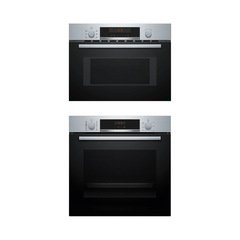 Bosch HQA574BS3B Series 4 Built-In Electric Single Oven with Pyrolytic Cleaning, Stainless Steel, A+ Rated