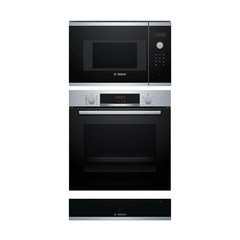Bosch HQA574BS3B Series 4 Built-In Electric Single Oven with Pyrolytic Cleaning, Stainless Steel, A+ Rated