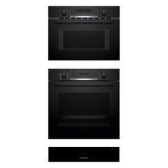 Bosch HQA534BB3B Series 4 Built-In Electric Single Oven, Black, A+ Rated
