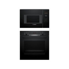 Bosch HQA574BB3B Series 4 Built-In Electric Single Oven with Pyrolytic Cleaning, Black, A+ Rated
