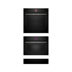 Bosch HBG7741B1B Serie 8 Built-In Electric Single Oven with Pyrolytic Cleaning, Black, A+ Rated