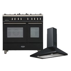 DeLonghi DTR 906-DF/AN Modern 90cm Dual Fuel Range Cooker, Black, B Rated