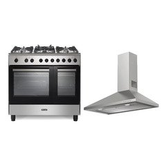 DeLonghi DTRM 905DF 90cm Dual Fuel Range Cooker, Stainless Steel, A Rated