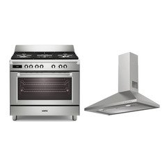 DeLonghi BS 965 MXX 90cm Dual Fuel Range Cooker, Stainless Steel, A Rated