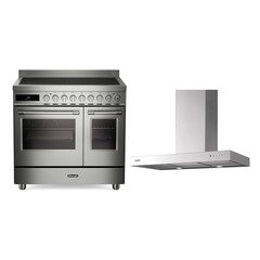 DeLonghi BS 965T IMXX 90cm Induction Range Cooker, Stainless Steel, A Rated