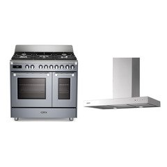 DeLonghi BS 965T MXS 90cm Dual Fuel Range Cooker, Grey, A Rated