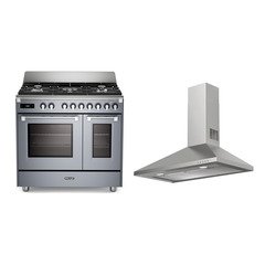 DeLonghi BS 965T MXS 90cm Dual Fuel Range Cooker, Grey, A Rated