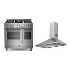 DeLonghi PRO 965 TGXX 90cm Gas Range Cooker, Stainless Steel, A Rated