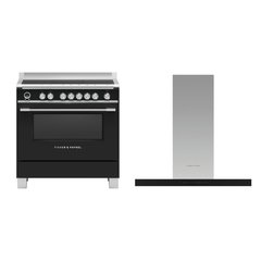 Fisher & Paykel OR90SCI6B1 Series 9 Classic 90cm Induction Range Cooker, Black, A Rated
