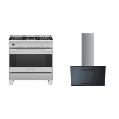 Fisher & Paykel OR90SDG6X1 Series 9 Contemporary 90cm Dual Fuel Range Cooker, Stainless Steel, A Rated