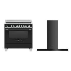 Fisher & Paykel OR90SCI6B1 Series 9 Classic 90cm Induction Range Cooker, Black, A Rated