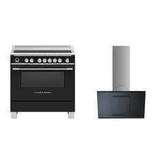 Fisher & Paykel OR90SCI6B1 Series 9 Classic 90cm Induction Range Cooker, Black, A Rated