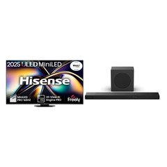 Hisense 65U8QTUK 65" ULED Mini LED Smart Television, 4K Ultra HD, Black, E Rated