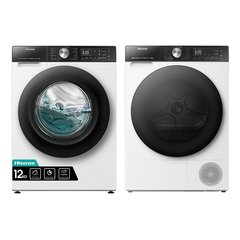 Hisense WF5S1245BW 5S Series Washing Machine, 12kg, 1400 Spin, White, A Rated