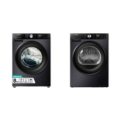 Hisense WF3S8043BB3 Washing Machine, 8kg, 1400 Spin, Black, A Rated