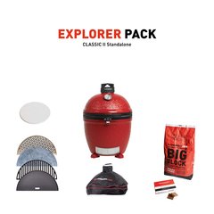 Kamado Joe KJ23NRHC Classic II - Stand-Alone, Red