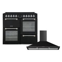 Leisure CK100F232K Cookmaster 100cm Dual Fuel Range Cooker, Black, A Rated