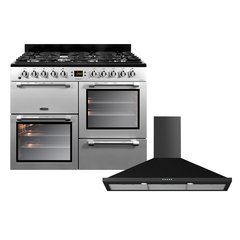 Leisure CK100F232S Cookmaster 100cm Dual Fuel Range Cooker, Silver, A Rated