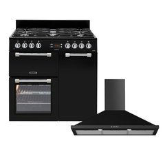 Leisure CK90G232K Cookmaster 90cm Gas Range Cooker, Black, A+ Rated
