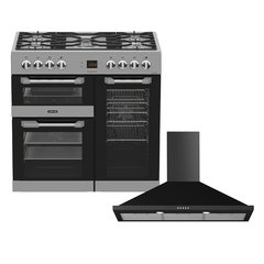 Leisure CS90F530X Cuisinemaster 90cm Dual Fuel Range Cooker, Stainless Steel, A Rated