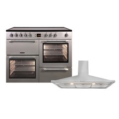Leisure CK100C210S Cookmaster 100cm Ceramic Range Cooker, Silver, A Rated