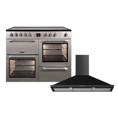 Leisure CK100C210S Cookmaster 100cm Ceramic Range Cooker, Silver, A Rated