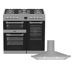 Leisure CS90F530X Cuisinemaster 90cm Dual Fuel Range Cooker, Stainless Steel, A Rated
