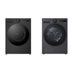 LG F4X7011TBB Washing Machine, 11kg, 1400 Spin, Black, A Rated