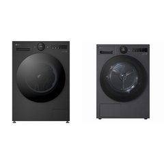 LG RHX7009TBB Heat Pump Tumble Dryer, 9kg, Black, A+++ Rated