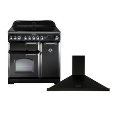 Rangemaster CDL90EIBL/C 90cm Induction Range Cooker Classic Deluxe Black / Chrome, A Rated