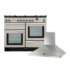 Rangemaster PROP110NGFSS/C 110cm Gas Range Cooker Professional Plus Stainless Steel / Chrome, A Rated