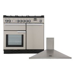 Rangemaster PROP100DFFSS/C 100cm Dual Fuel Range Cooker Professional Plus Stainless Steel / Chrome, A Rated